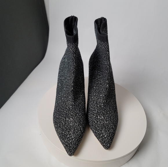 Something Navy metallic heeled sock bootie - Picture 5 of 7